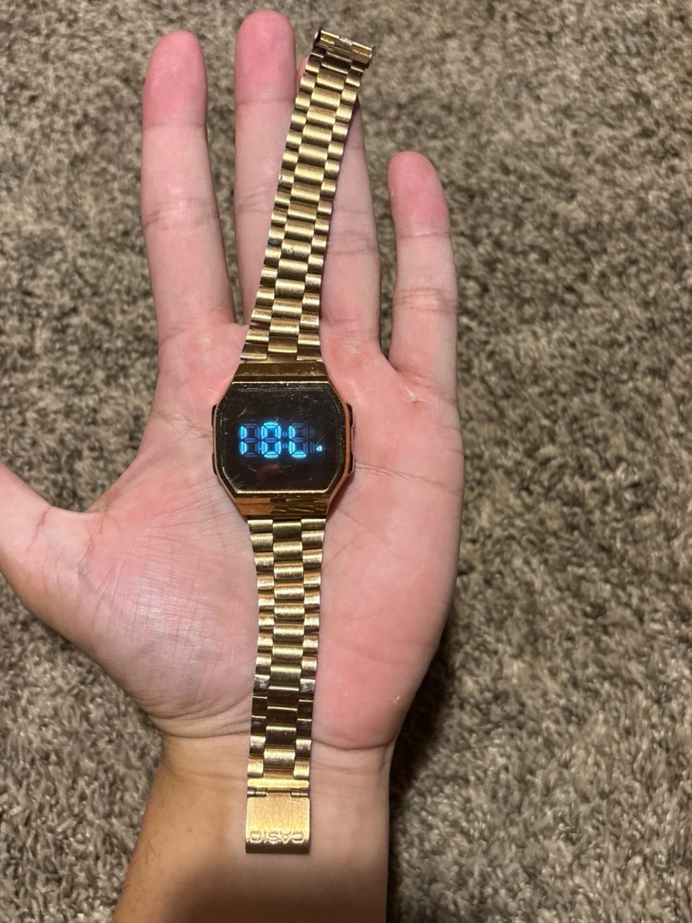 gold-tone Casio vintage digital watch